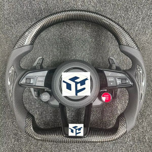 Volante de coche para Audi RS4 A4 B8.5 TT 8J A4 B6 4F S8 D4 S4 B8.B9 RS3 8V A6 C6 4F TT <span class=keywords><strong>MK1</strong></span> Volante de fibra de carbono forjado - Product Image 1