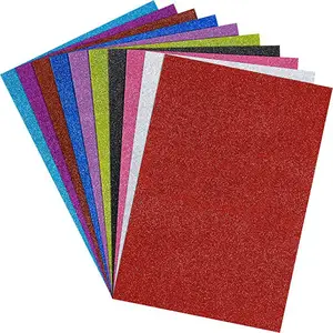 Big Sheet 54x38cm 250gsm No Off Glitter Sparkly Colour Luxury Film Glittered Custom Cardstock Print Paper Glitter Cardstock