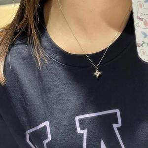 Collar de Plata de Ley S925 con Estrella de Mar Tridimensional Irregular Mate, Colgantes y Dijes Sencillos, Versátiles y Modernos para Uso Diario - Product Image 3