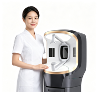 Appareil de scanner facial DX pour la détection et l'analyse des problèmes cutanés potentiels tels que l'acné, utilisé pour le diagnostic facial