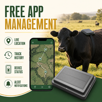 Traceur GPS solaire 4G pour bétail, bovins, vaches, moutons, chèvres, chevaux avec clôture virtuelle