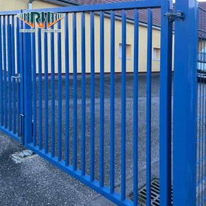 Clôture de jardin de haute qualité, écologique, porte en métal, <span class=keywords><strong>poteau</strong></span> OEM, double porte, étanche, galvanisé, revêtement en PVC, sécurité, revêtement en poudre - Product Image 1