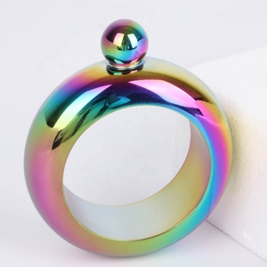 3.5Oz Vòng Đeo Tay Đầy Màu Sắc Hình Rượu Rượu Tròn Chai Rượu Vòng Tay Bangle Thép Không Gỉ Rose Gold <span class=keywords><strong>Hip</strong></span> <span class=keywords><strong>Flask</strong></span> - Product Image 5