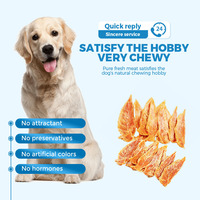 Friandises pour chiens en tranches de poitrine de poulet séchée, personnalisées OEM, riches en protéines, pour récompense d'entraînement des petites races