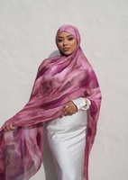 À la mode femmes Long foulard aquarelle cravate-teinture Polyester écharpe élégant vêtements accessoires robe décontracté châle foulard