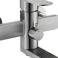 Grifo Mezclador de Ducha de Acero Inoxidable 304, Cromado, de 3 Vías, para Agua Caliente y Fría