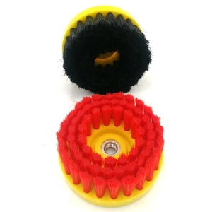 <span class=keywords><strong>Brosse</strong></span> électrique <span class=keywords><strong>rotative</strong></span> noire à poils rigides pour le nettoyage des sols, disque de 6 pouces, outil de nettoyage de tapis pour le detailing automobile - Product Image 4