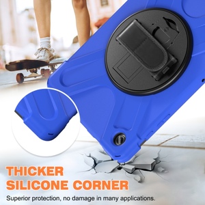 Cover protettiva per tablet in silicone rigido con supporto girevole e custodia con tracolla per <span class=keywords><strong>Samsung</strong></span> <span class=keywords><strong>Galaxy</strong></span> A9 Plus - Product Image 6