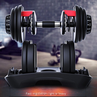 Haltères réglables 52,5 LB 24kg, ensemble d'haltères de gymnastique et de fitness en caoutchouc à prix réduit d'équipement OEM