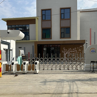Puertas retráctiles eléctricas inteligentes del fabricante de Qigong, puertas escolares automáticas, villas de aluminio inoxidable, industrias de hoteles