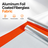 Rouleau de tissu isolant thermique en fibre de verre et feuille d'aluminium de qualité supérieure, 0,1-1,2 mm, ignifuge, en vente