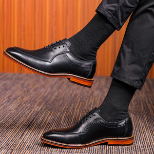 Zapatos De hombre De cuero genuino talla 45 Zapatos De hombre formales De diseño Popular Zapatos De Hombre Zapatos De vestir con cordones De negocios y Oxfords - Product Image 6