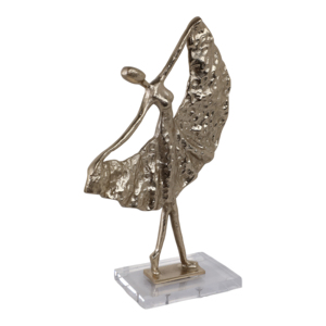 Scultura Danzatrice di Covington, Statuetta Decorativa in Tono Argento per Casa e Mensole - Product Image 2