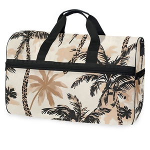 Customizable Fashion Business Duffle Bag Men Women Polyester Waterproof Glitter PU Leather Gym Duffel Travel Bag With Zipper - Product Image 1