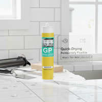 Tube de mastic silicone transparent RTV acétique GP en promotion pour collage et étanchéité