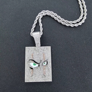 Collier pendentif personnalisé <span class=keywords><strong>Chucky</strong></span> en acier inoxydable, breloque poupée d'horreur, bijoux d'Halloween pour hommes, vente en gros - Product Image 6