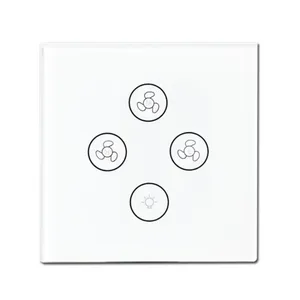 Rsh Tuya Wifi Smart Eu Wifi Switch Touch Key Wifi Ventilator Licht Smart Touch Panel Smart Scène Panel Draadloze Smart schakelaar Glas