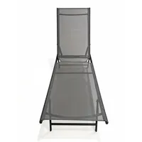 Chaise longue d'extérieur en aluminium avec tissu Teslin pour patio et bord de piscine