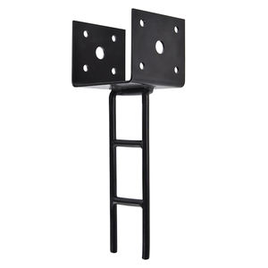 Ancrage <span class=keywords><strong>de</strong></span> poteau JH-Mech personnalisé en forme <span class=keywords><strong>de</strong></span> H stable et robuste Deux barres horizontales Support <span class=keywords><strong>de</strong></span> base <span class=keywords><strong>de</strong></span> poteau galvanisé - Product Image 1