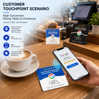 Carte de visite RFID NFC programmable 13,56 MHz, autocollant pour fenêtre, étanche et résistant aux intempéries