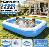 Piscine gonflable rectangulaire en PVC pour enfants, faible MOQ, taille et impression personnalisables, service professionnel OEM/ODM
