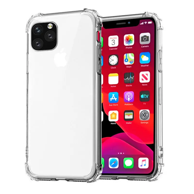 탑 잘 팔리는 clear shockproof TPU case 투명 유연한 백 cover 대 한 iPhone