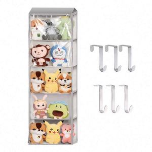 Organisateur de rangement minimaliste à suspendre sur la porte ou à fixer au mur avec fenêtre transparente et poche en PVC pour le rangement de cosmétiques, de fournitures de bureau et d'articles divers - Product Image 2
