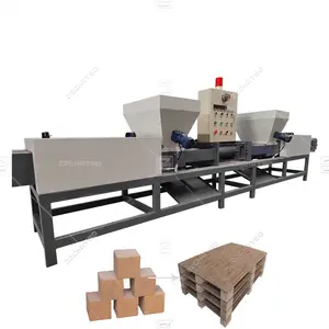 Professional wood chips block production line Wooden Pallet Leg Foot Sawdust Block Compress Extruding Machine