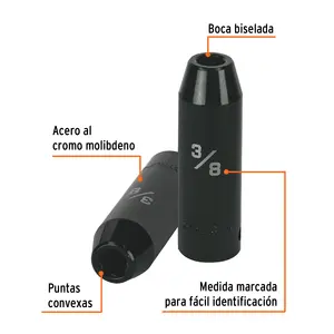Juego de Llaves de Impacto de 6 Puntas, 63/8 Pulgadas de Largo, 1/2 Pulgada de Diámetro, Marca TRUPER - Product Image 2