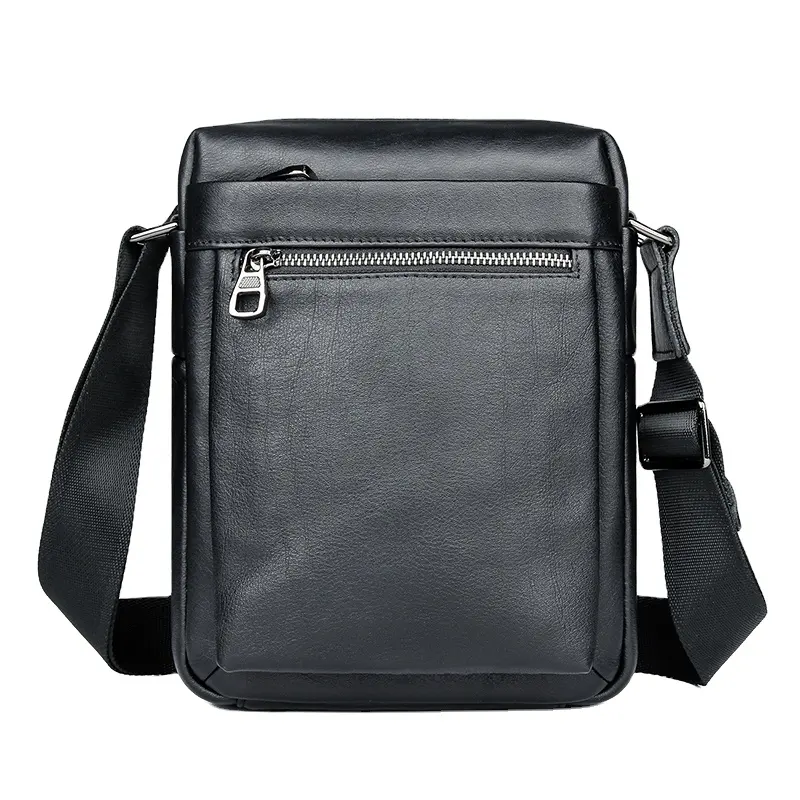 Customized Large Capacity Retro Casual Vertical Mini Leather Shoulder Bags Men's Messenger Bags Leather Men's Messenger Bags