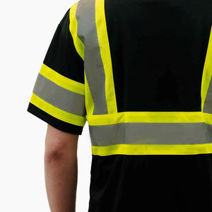 Camiseta de Seguridad Reflectante de Alta Visibilidad Personalizada, Camiseta de Trabajo de Manga Larga de Secado Rápido, Uniforme de Seguridad de Poliéster para la Construcción - Product Image 6