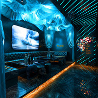 Lounge Bar Night Club Décoration intérieure moderne Design avec éclairage LED et mobilier de bar