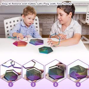 Juguetes Antiestrés para la Oficina |   Cubo Infinito y Hexágono Fractal de Plástico Impreso en 3D, Ecológico para Todas las Edades - Product Image 4