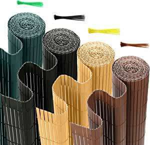 Valla de Bambú de PVC de Doble Cara, Pantalla de Privacidad para Jardín y Balcón, Madera Tratada a Presión para Decoración de Jardín - Product Image 6