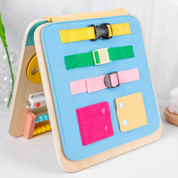 Papan Aktivitas Dinosaurus Kayu untuk Balita, Pusat Aktivitas Montessori, Dapat Dilipat, Pengembangan Keterampilan Sensorik, Set Hadiah Edukatif
