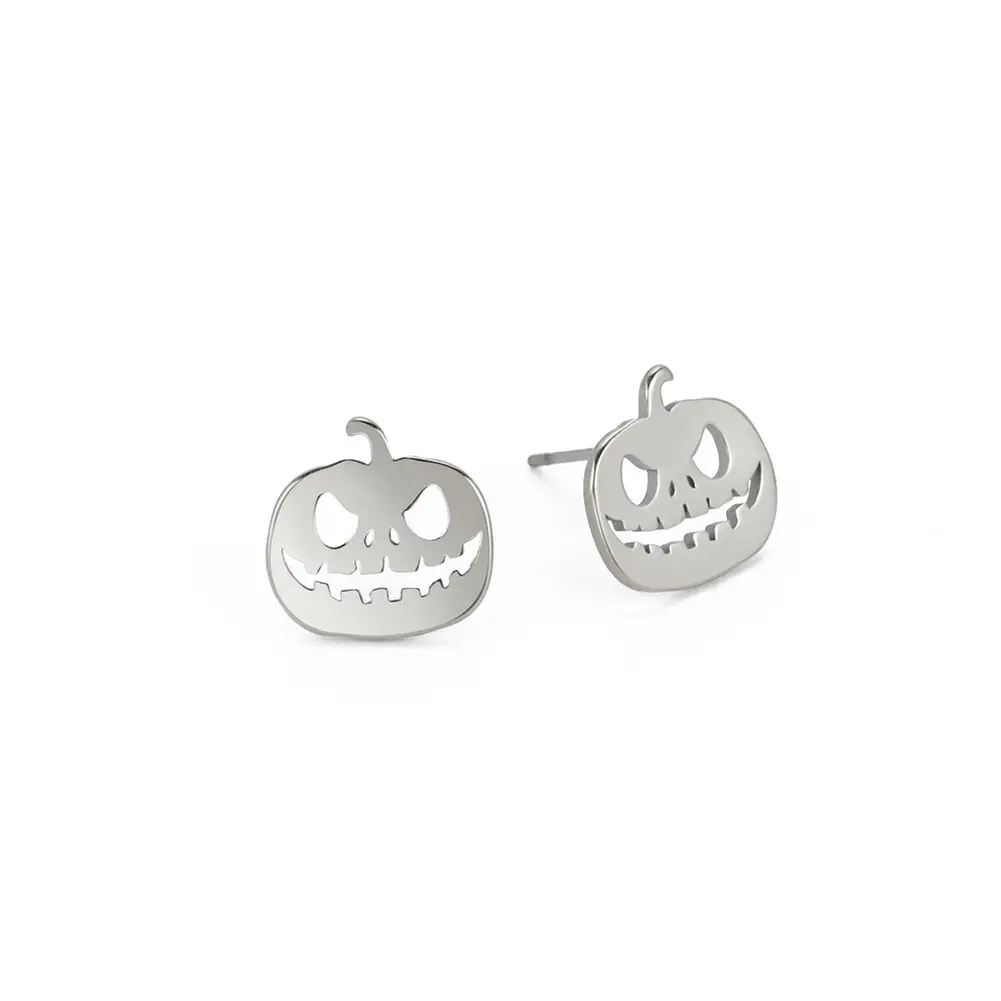 Halloween Stainless Steel Pumpkin Cutout Earrings Fashion Personality Trend Women'S Earrings Jewelry Earrings