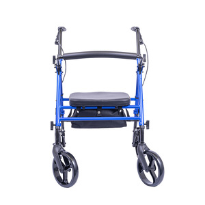 <b>Walker</b> Rollator With Seat Foldable 4 Wheels Brake Adjustable Height For Elderly <b>Disabled</b> Mobility Aid - Product Image 3
