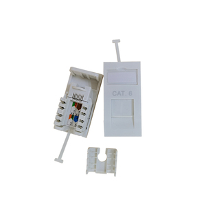 Cat.6 RJ45 UTP <span class=keywords><strong>Keystone</strong></span> <span class=keywords><strong>Jack</strong></span> 25Mm * 50Mm 90 Độ Coaxia Modular <span class=keywords><strong>Jack</strong></span> Đối Với Vương Quốc Anh Tấm Mặt - Product Image 1