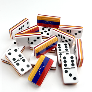 <span class=keywords><strong>Dominos</strong></span> en résine acrylique de qualité supérieure, double six, 28 pièces, avec drapeaux, jetons de <span class=keywords><strong>dominos</strong></span>, fabrication OEM pour jeux de table commerciaux et de divertissement - Product Image 3