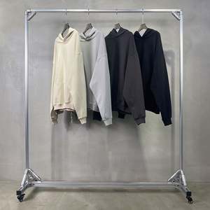 Yingling logo personnalisé unisexe plaine surdimensionné 100% coton lourd à capuche épais hommes français éponge 350 Gsm à capuche blanc - Product Image 3