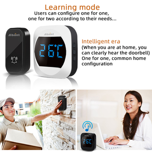 Nuovo <span class=keywords><strong>Campanello</strong></span> Intelligente Autoalimentato con Funzione di Temperatura, Controllo Remoto, per Casa e Ufficio, <span class=keywords><strong>Senza</strong></span> <span class=keywords><strong>Batteria</strong></span>, Bianco - Product Image 5