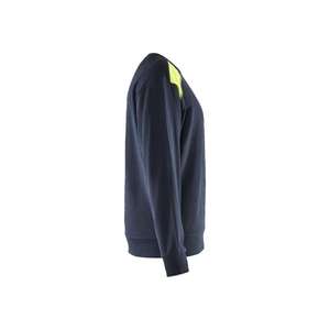 BLAKLADER-Sudadera 358011588633S Azul marino oscuro/Amarillo Hi-vis-EAN 7330509890219 WORK HOODIES - Product Image 3