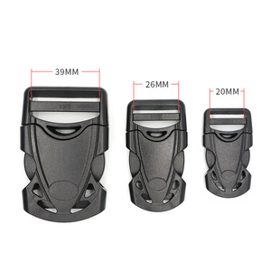 Plastic Bag Buckle 39mmx26mm Single Pull <b>Webbing</b> Strap Buckle Black Wear Resistant Backpack Accessory - Product Image 2