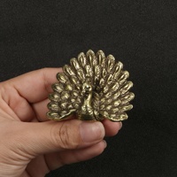 Artisanat en laiton ornements de statue de paon en laiton paon ornements pour la maison jouets de simulation