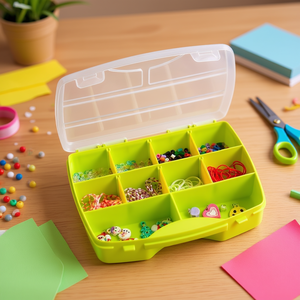 Plastic Storage Box With Compartments For Beads And Craft Supplies Organized Container For Kids Arts And Crafts Projects - Product Image 3