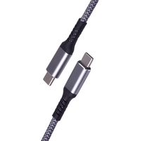 Haute qualité 3FT gris alliage d'aluminium Nylon résille tressé USB vers USB Type C 2.0 câble charge Super rapide pour ordinateur appareil photo