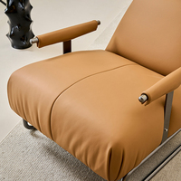 Chaise de loisirs moderne de luxe de haute qualité Accent confortable Design de salon orange Chaise simple Mobilier de maison