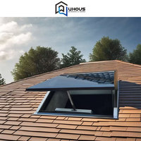Fenêtres en verre d'alliage d'aluminium de haute qualité ouverture verticale fenêtre de toit pivotante chaîne en aluminium lucarne élévatrice avec télécommande