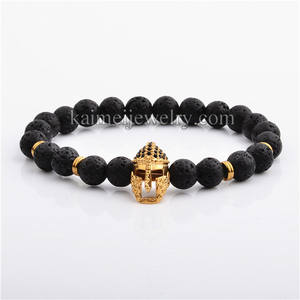 Braccialetto con perline elasticizzate in pietra turchese rossa da 8mm con ciondolo in oro di Design più nuovo per le donne - Product Image 6