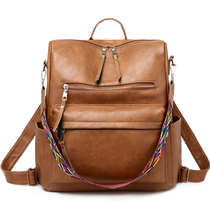 Women Vintage Full Grain Unisex Cowhide Back Pack <b>Bag</b> <b>Lady</b> Genuine <b>Leather</b> Backpack - Product Image 2